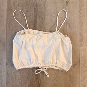 Tribe Kelley white crop top Size M Cloud Crop top